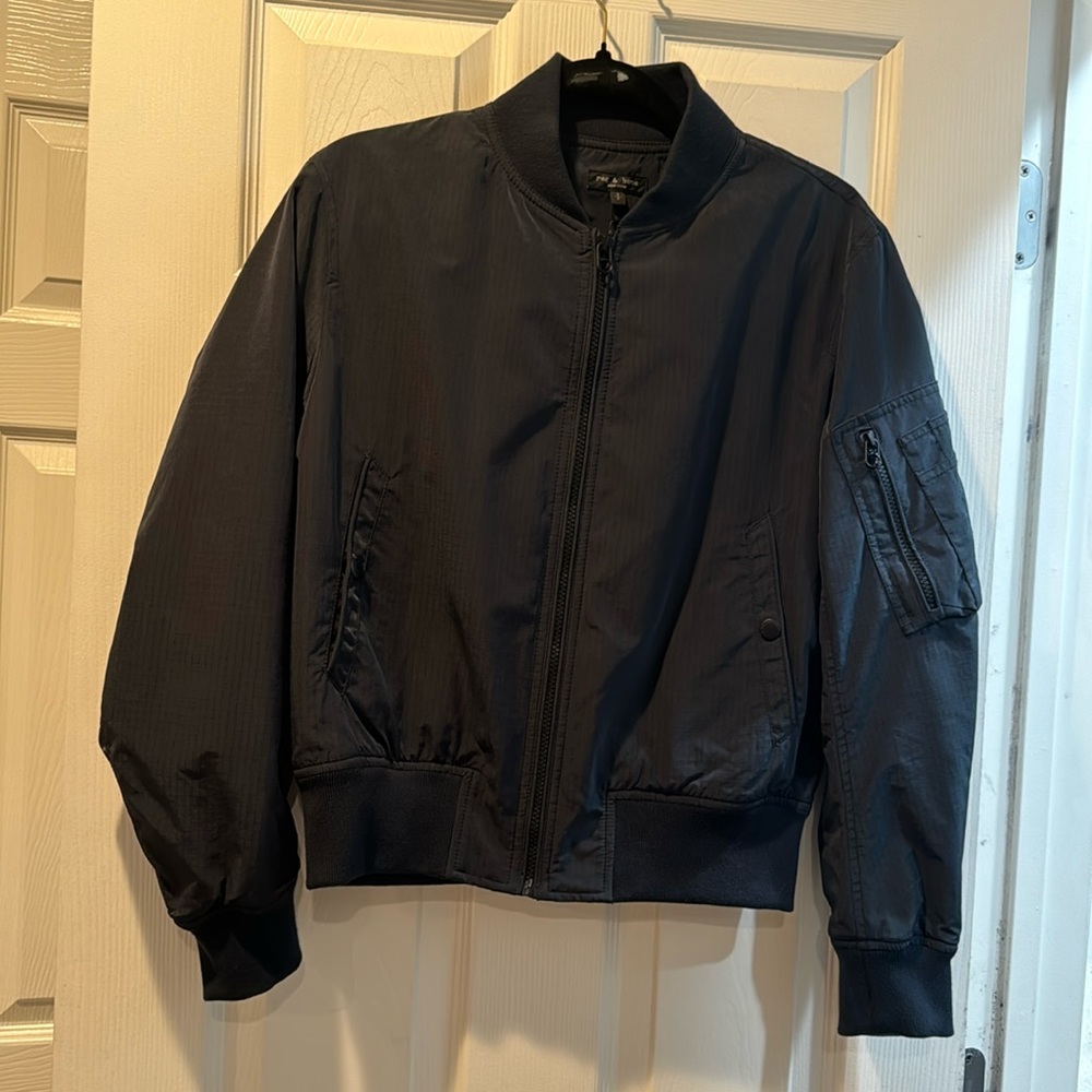 Rag & Bone Bomber Jacket In Color Dark Blue